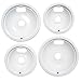 Tools & Hardware : Universal Drip Pans 4-pc. Set - White (2 Small/ 2 Large)