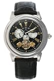 MENS LUCIEN PICCARD AUTOMATIC 2 EYE 24 HR WATCH 28116BK