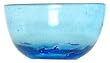 Hand Blown Glass Blue Fish Small Bowl 3"H Set of Two