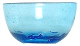Hand Blown Glass Blue Fish Small Bowl 3"H Set of Two