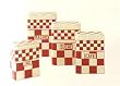 Red Checked Tin Cannister Set