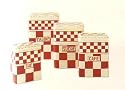 Red Checked Tin Cannister Set