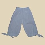 Urban Baba - Urban Baba - White Bali Pants with Flower Stitch Detail