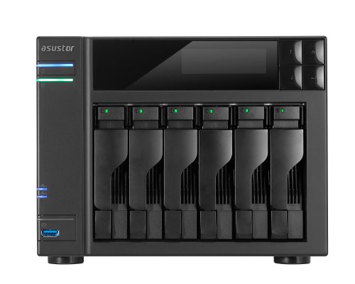 ASUSTOR Intel Atom 2.13GHz/1GB DDR3/2GbE/2eSATA/USB 3.0/ 6-Bay NAS Server (AS-606T)