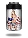 Independent Woman Pin Up Girl - Decal Style Skin Wrap fits Yeti Rambler Colster and RTIC Can (Cooler NOT Included)