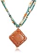 Sterling Silver Triple-Strand Turquoise Multi-Stone Necklace, 16"
