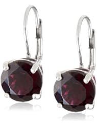 Sterling Silver and Garnet Dangle Earrings