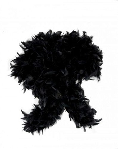 Popcandy 72" Black Feather Boa Great Flapper Costume Accessory