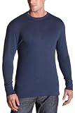 Duofold Men's Midweight Long Sleeve Crew, Blue-Jean, Large