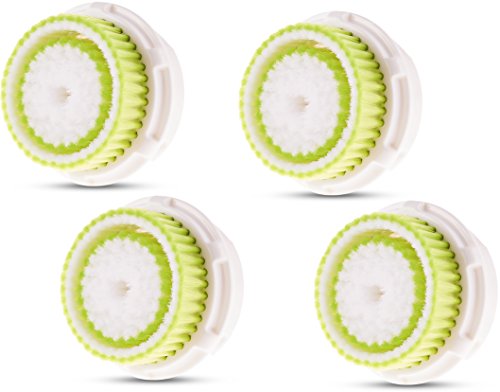 Brush Heads for Acne Prone Skin Compatible with Mia, Mia 2, Mia 3, Aria, Pro, Smart Profile, PLUS, Smart Profile, Alpha Fit and Radiance, 4 Replacement Refills