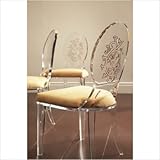 IMAGE OF Romeo Dining Chair with Carved Back Fabric: White