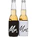 Cute Can Cooler Sets - Wedding Gift - Engagement Gift (Black/White - Mr and Mrs)