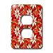 Lee Hiller Designs Holidays Christmas - Retro 60s Christmas White Poinsettias, Holly and Green Swirl