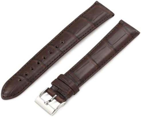 Artisan of Italy AITPD600-0218ML Men's Dress Padded Matte Alligator 18mm Brown Long Watch Strap