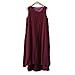 Women's Simple Solid Color Linen Fiber Sleeveless Skirt Casual Long Vest Dress
