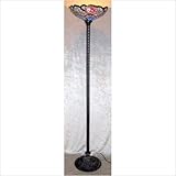 Floral Cobweb 2 Light Torchiere Lamp