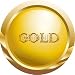 Wallmonkeys Peel and Stick Wall Decals - Goldbutton 2 - Removable Graphic