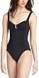 Calvin Klein Women's Shirred Princess Seam Maillot Swimsuit