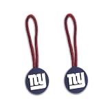 New York Giants Zipper Pull Charm Tag Set Luggage Pet ID NFL