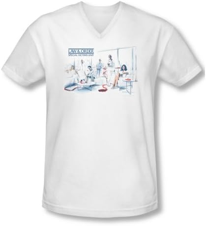 Law & Order Svu Crime Legal Drama TV Series NBC Dominos Adult V-Neck T-Shirt Tee