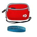 Red soft carrying case glove with strap for Casio EX-S5, EX-S12, EX-Z29, EX-FS10, EX-FC100, EX-Z100, EX-Z150, EX-Z200, EX-Z250,