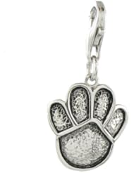 Oscaro Charms 925 Sterling Silver Paw Click-on Charm Lobster Clasp for Thomas Sabo Style Bracelets and Necklace