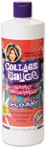 Aleene's 16oz Paper Crafting and Collage Pauge Collage Glossy Glue by Duncan Enterprises (English Manual)