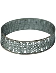 9k Rose Gold 925 Sterling Silver Filigree Bracelet Bangle Cuff - Nickel Free