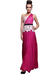 A-line Chiffon  Pleated One Shoulder Club Dress/Party Dress  With Rhinestones