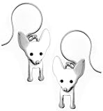 Chihuahua Dog Dangle Sterling Silver Earrings
