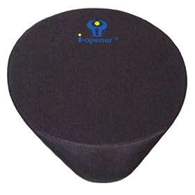 i-Opener Mouse Pad with Wrist Rest MousePad Gel Cushion (BLACK) by