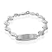 Sterling Silver Angel Medallion ID Bracelet 7"
