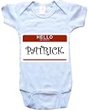 HELLO MY NAME IS PATRICK - Name-series - White Or Blue Onesie / Baby T-shirt