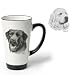 Porcelain Funnel Cup with Great Pyrenees (6 inch, Black and white)