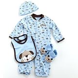 Newborn Boys Carter's Dog 4pc Layette Set