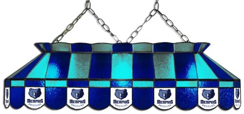 NBA Memphis Grizzlies 40-Inch Rectangular Stained Glass Billiard Table Light