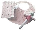 Elegant Baby Wall Hanging Porcelain Cross & Bible Pink