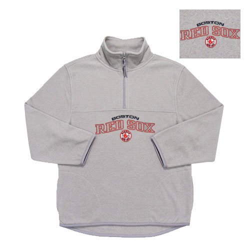 Boston Red Sox MLB Youth Fleece Pullover Sweatshirt (Heather Grey)