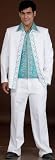 White and Turquoise Jodhpuri Three Piece Suit with Brocaded Inner Jacket Gabberdeen 41SH8nBH2CL. SL160 White and Turquoise Jodhpuri Three Piece Suit with Brocaded Inner Jacket Gabberdeen