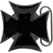 Black Iron Cross Belt Buckle