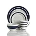 Nautica J-Class Blue 4-Piece Place Setting, Service for 1