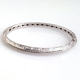 0.55 Carat 14KWG Diamond Filigree Bangle