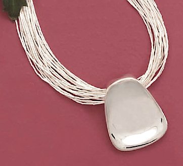 Sterling Liquid Silver Necklace ONLY, 20 inch, 20-Strand