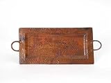 Hand-hammered Copper Tray with Handles