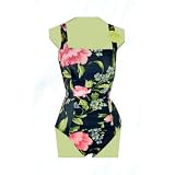 It Figures! C Cup and up Collection Floral Shirred Front Tank Swimsuit $99