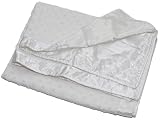 Crib Clouds Cuddle Fleece Dots and Satin Baby Security Blanket, White