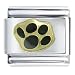 dogs12  - Paw Print Black Dogs Italian Charm Bracelet