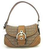 AUTHENTIC COACH MINI SIGNATURE SMALL FLAP SHOULDER BAG - 10925 (Khaki/Tan)