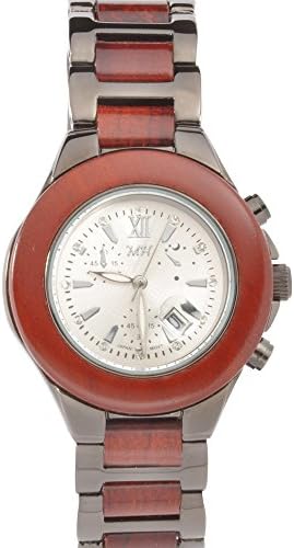 Makani HawaiiWomen's Wooden Watch Rosewood Black-Tone Date Quartz Handmade Wood Watch