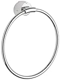 IMAGE OF GROHE 40 290 000 Tenso 8-Inch Towel Ring, Chrome